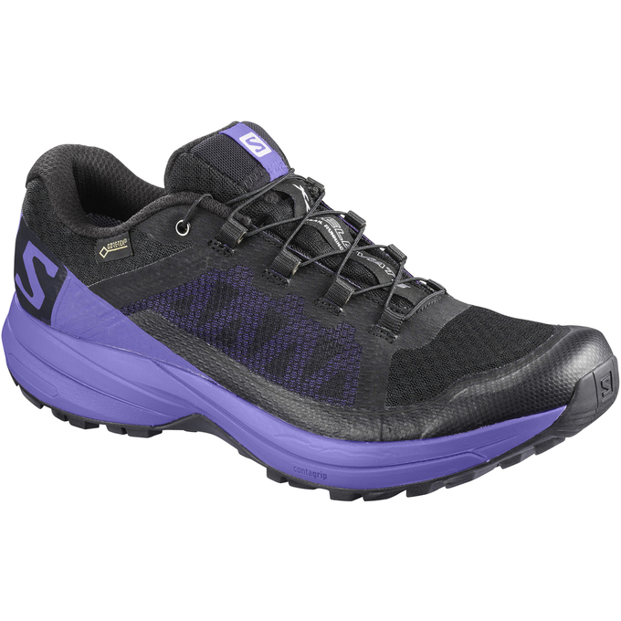 Salomon Singapore Womens Trail Running Shoes - XA ELEVATE GTX® W Black/Blue | 40263-QRVA